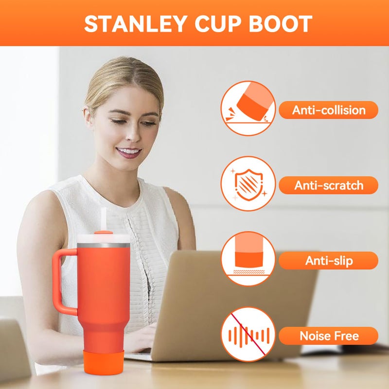 PICcircuit 2PCS for Stanley Boot, Silicone Bottom for Quencher Adventure 40oz 30oz IceFlow 20oz 30oz Bottle&for Hydroflask Tumbler 12-24oz for Stanley Cup Accessories Avoid Scratches&Noise - Image 5